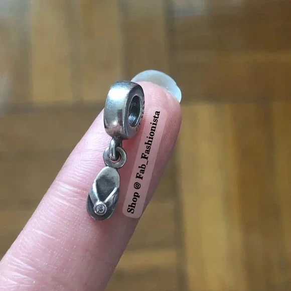 Pandora Sterling Silver Diamond Sandal charm